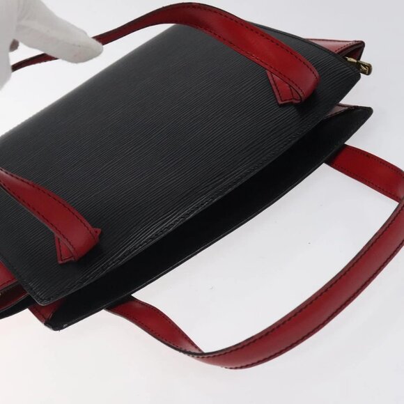 LOUIS VUITTON Epi Bicolor Varenne Hand Bag Black Red M52387 LV Auth 119842 - Picture 7 of 16
